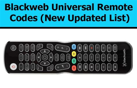 blackweb remote code list
